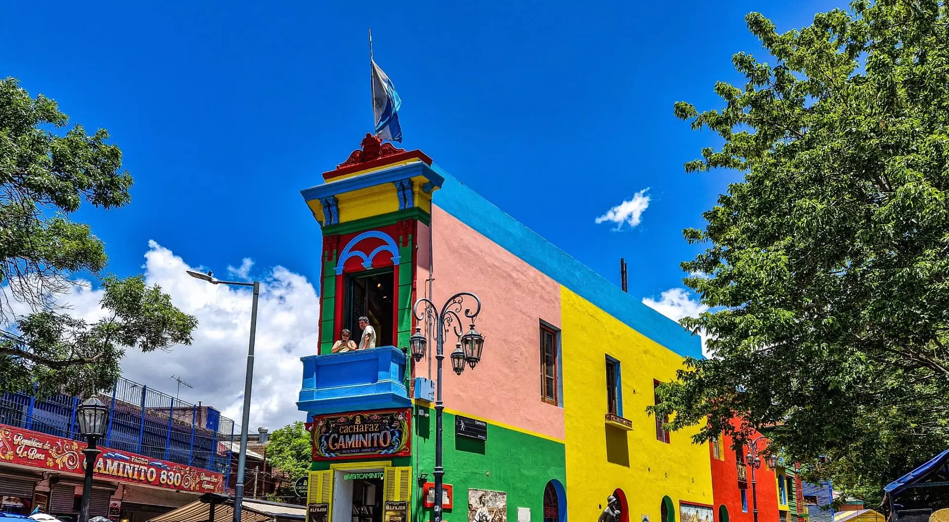 Argentina Colorful buildings in Caminito street in La Boca at Buenos Aires, Argentina