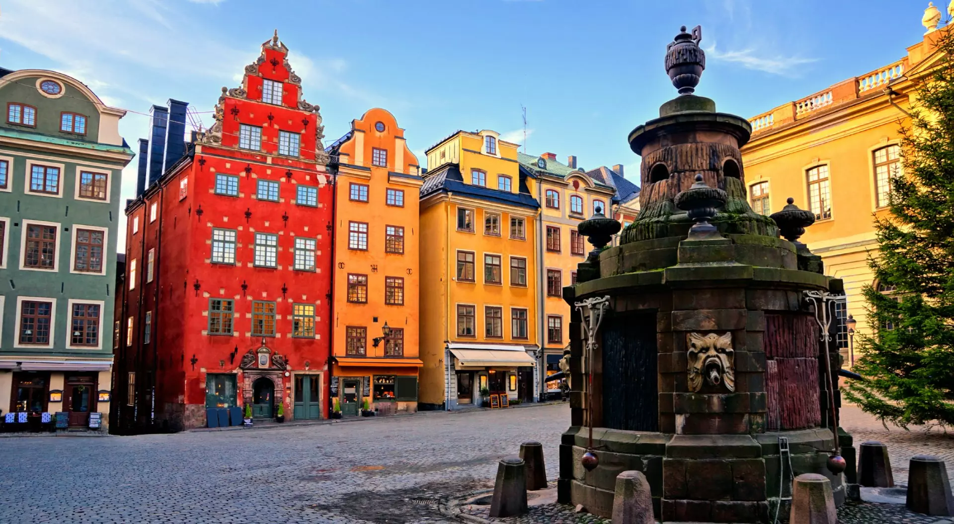 Stockholm, Sweden Colorful buildings of Stortorget, the main square in the Old Town of Stockholm, Sweden
