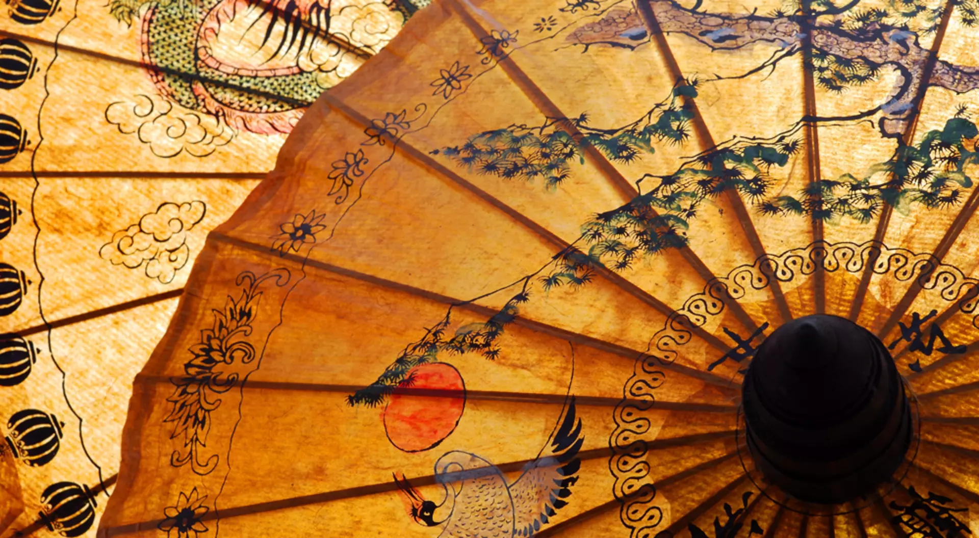 Detail of umbrella with Thai ornament, Asia