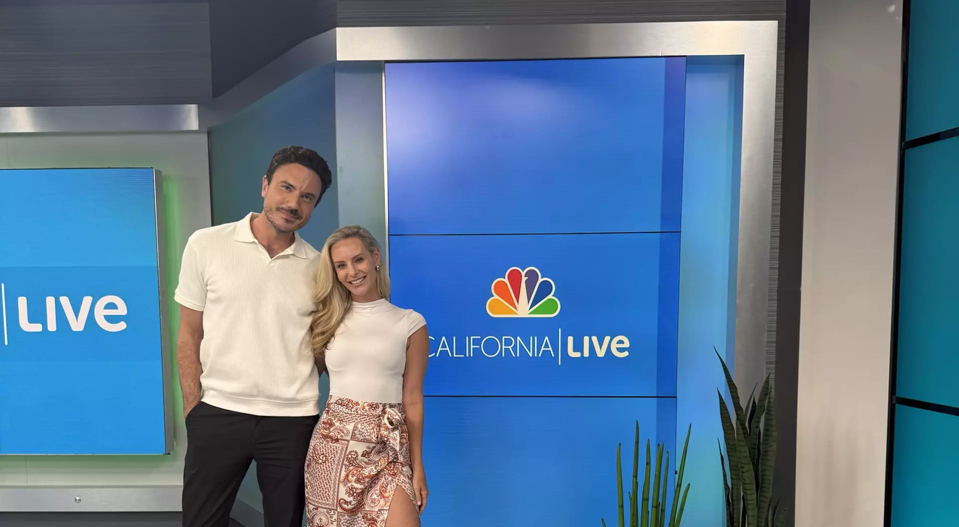 Mitchell Alexander, Editor-in-Chief of Globetrotting Magazine, Amber Pfister of NBC's California Live.
