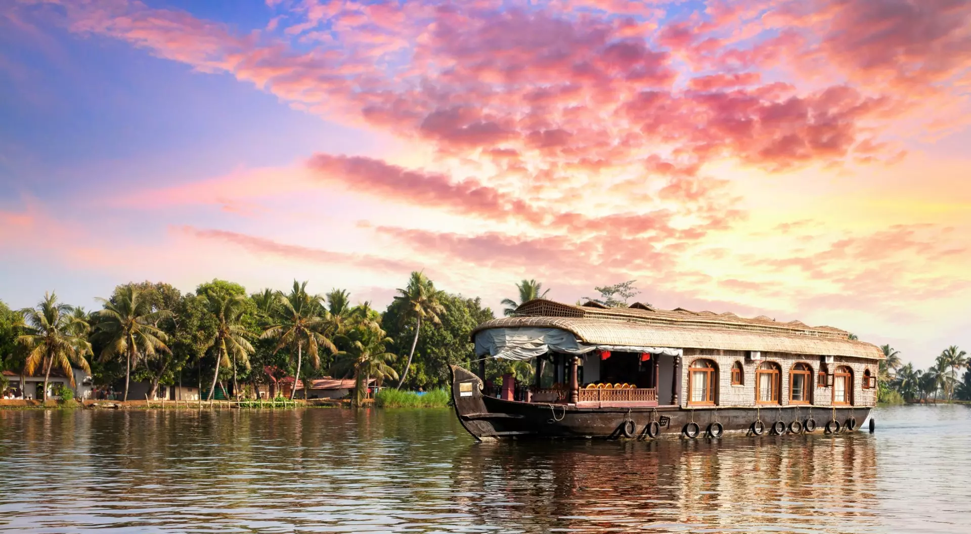 India Kerala houseboat, India