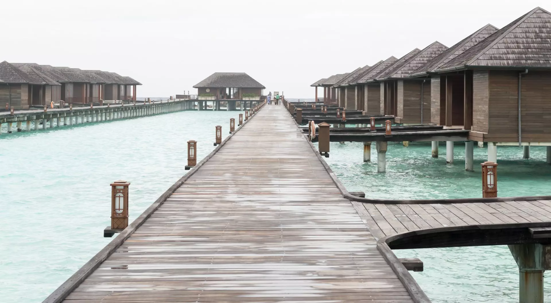 Maldives beautiful water Villa piles on the water in paradise island