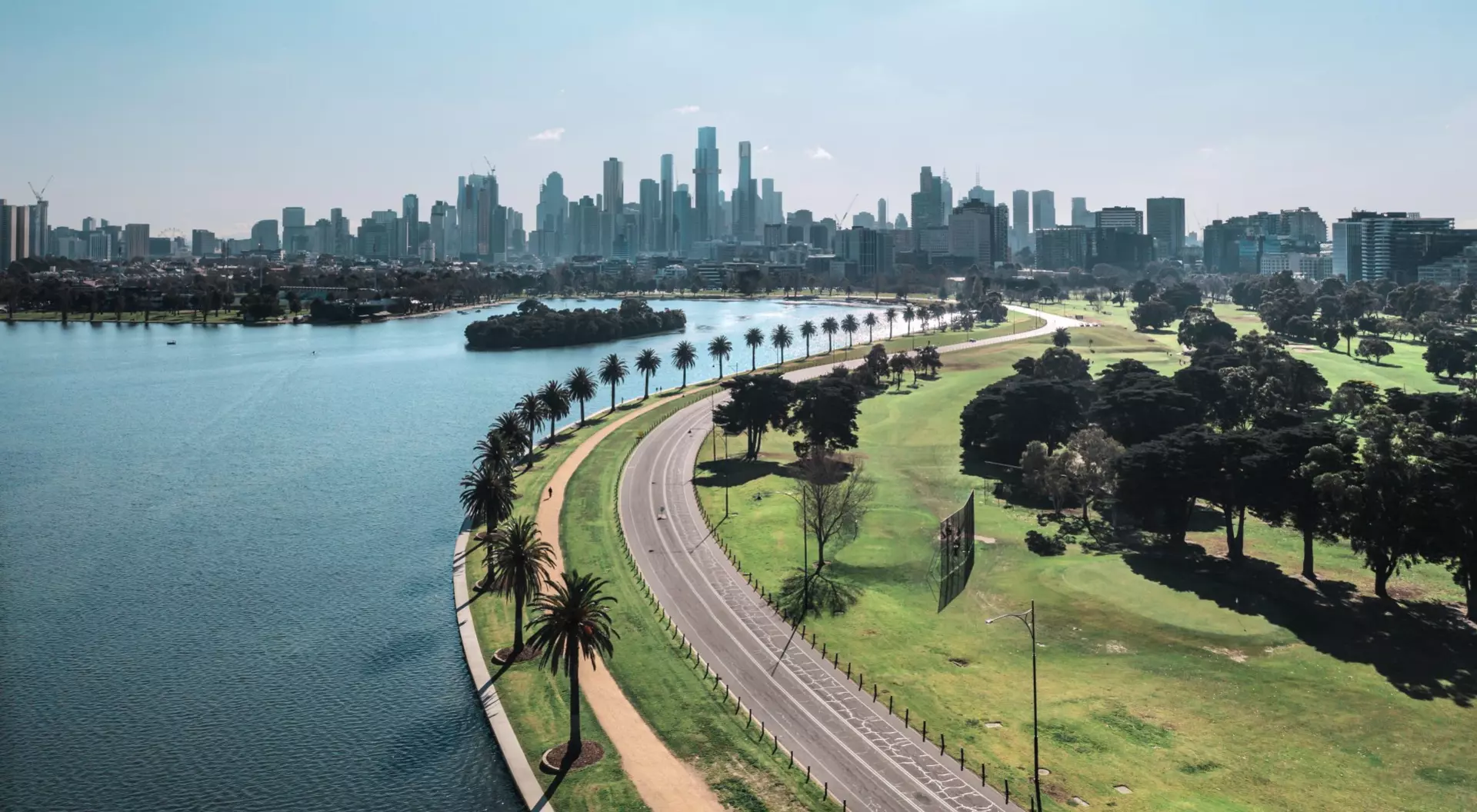 Melbourne CBD Skyline Albert Park