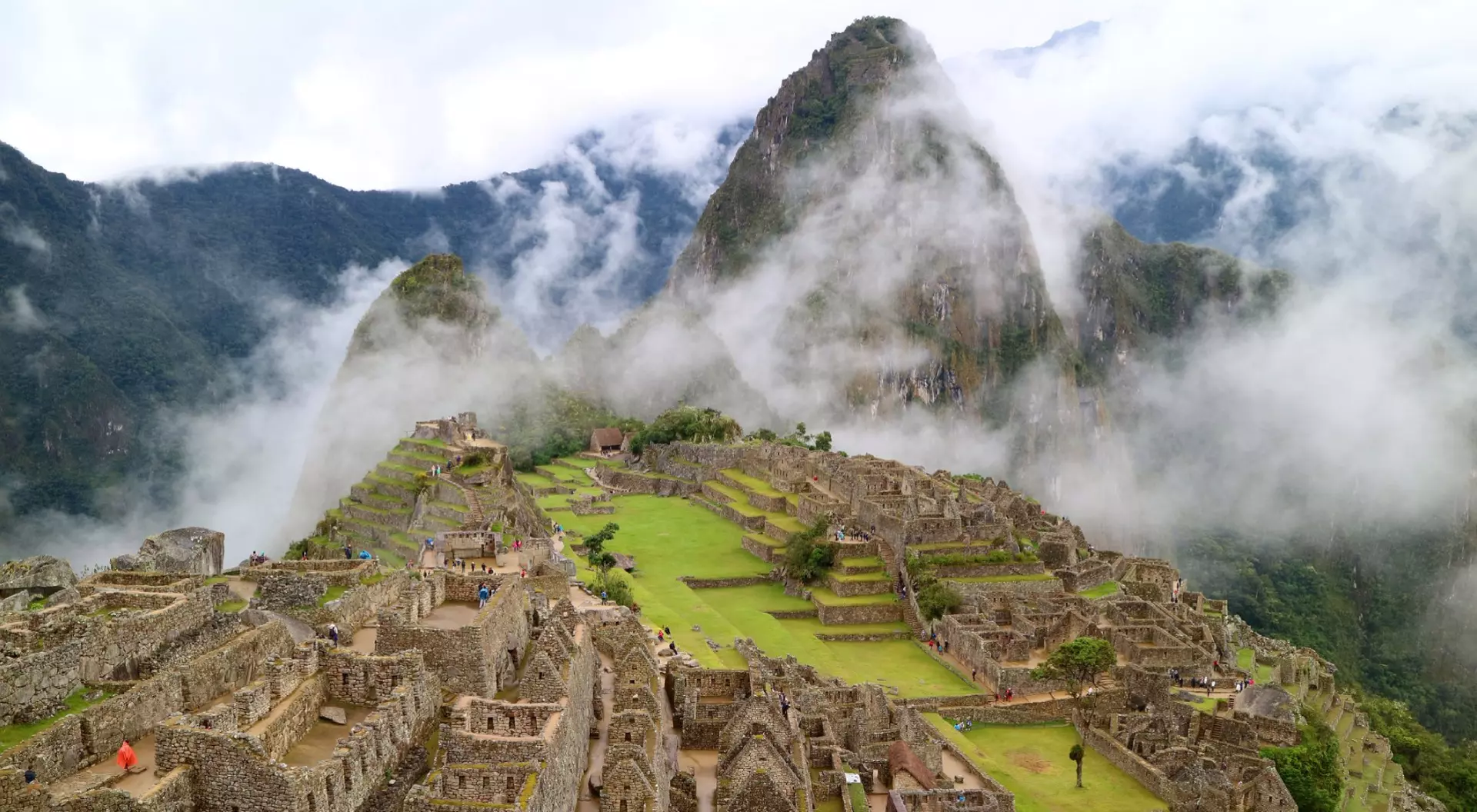 Machu Picchu, Peru Mysterious Machu Picchu in the light mist, Cusco Region, Urubamba Province, Peru