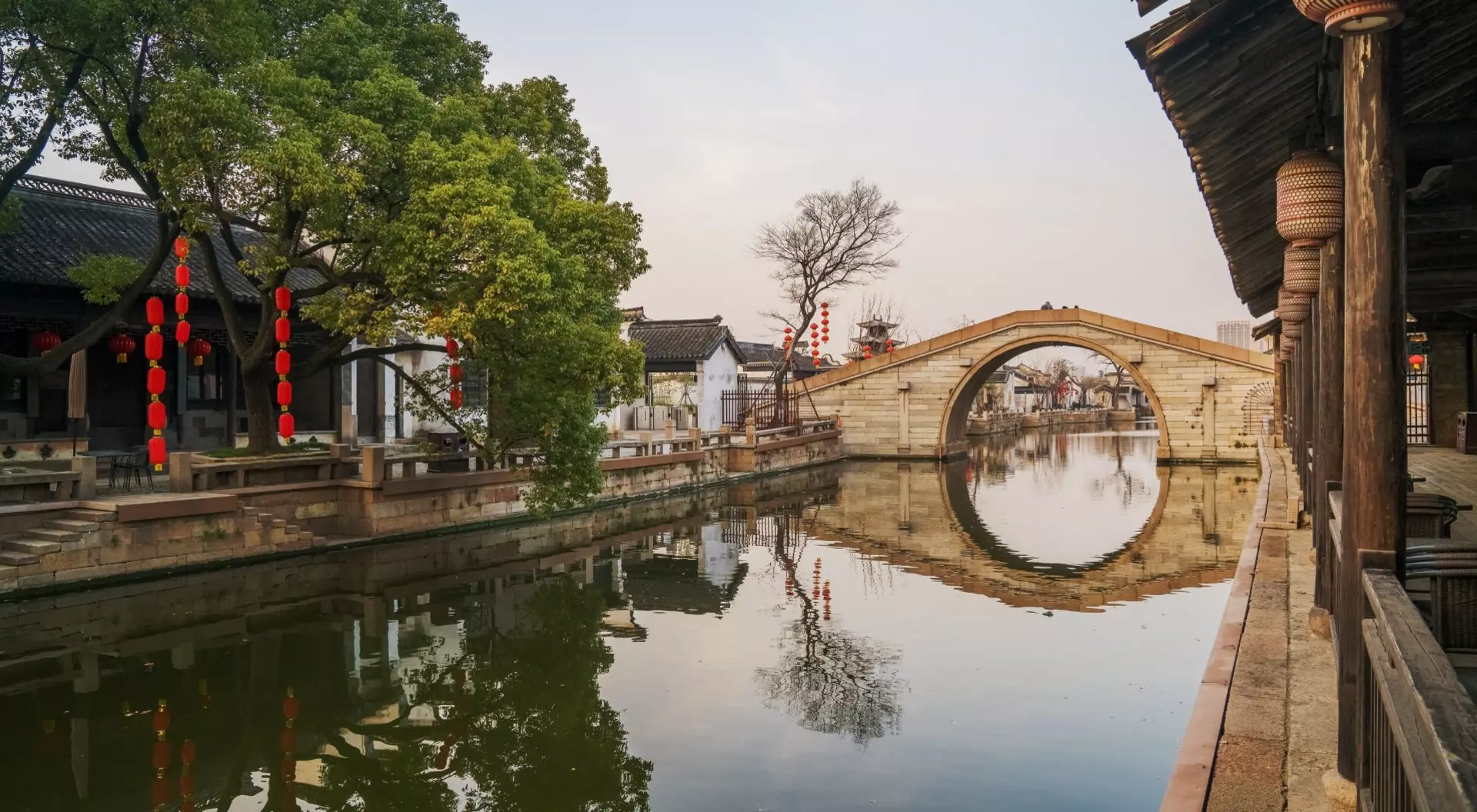 Wuxi, China Canal in Wuxi, China