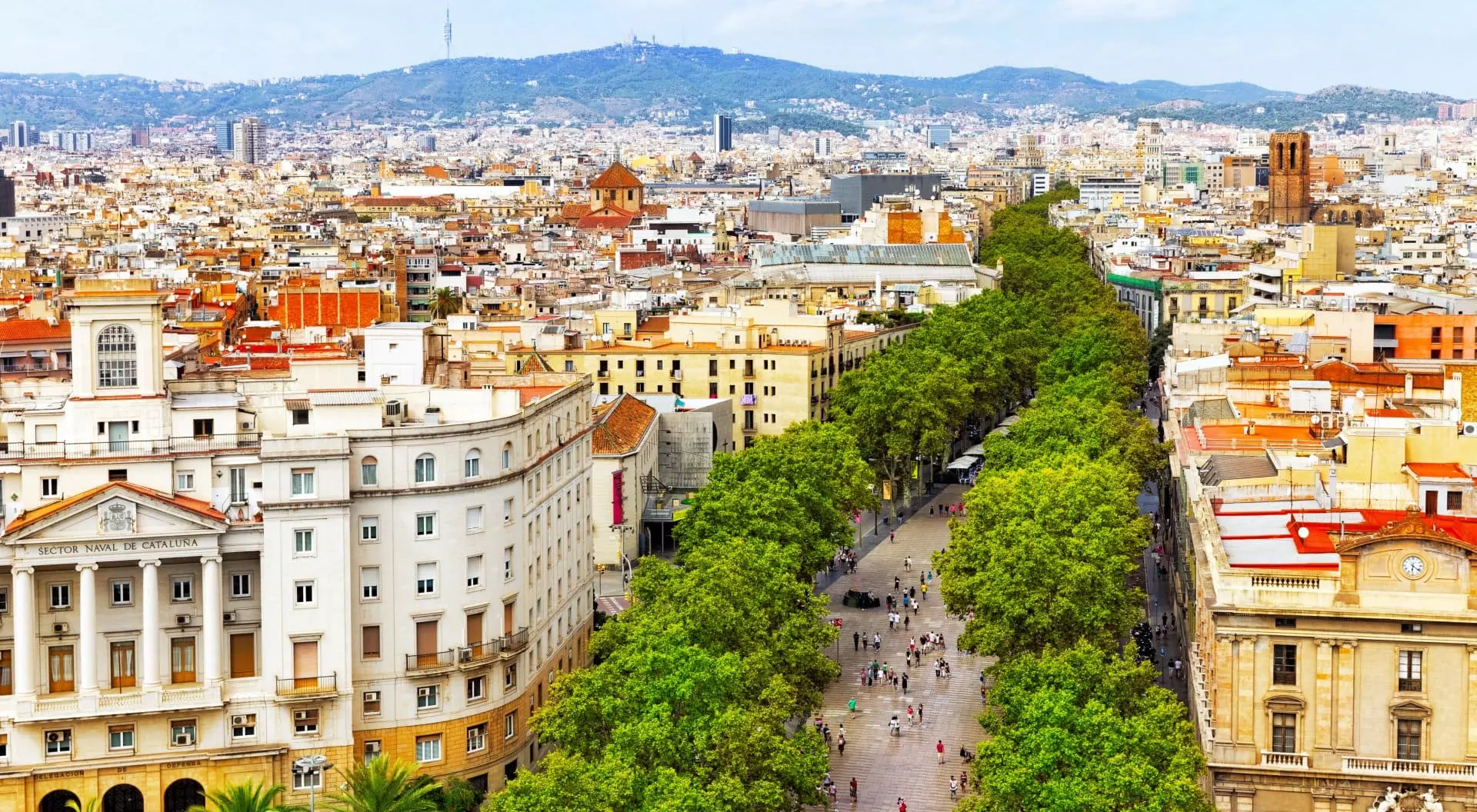 Barcelona, Spain Panorama of Barcelona city from Columbus Monument, Barcelona, Spain Vacations