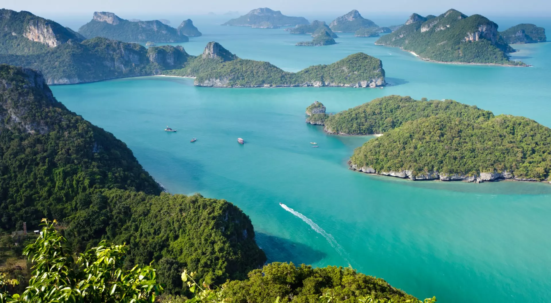 Thailand panoramic view of ko angthong tropical marine park in Thailand