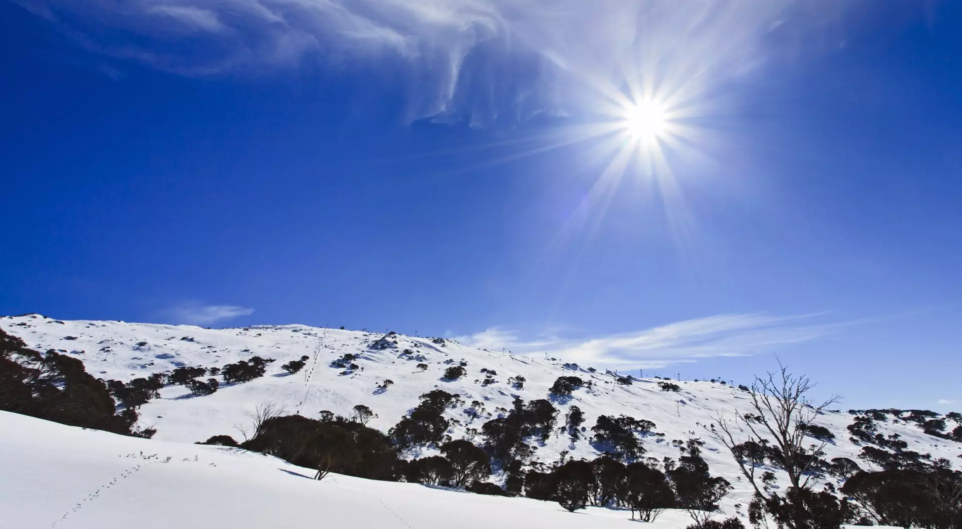 Perisher Valley in Snowy Mountains, Australia