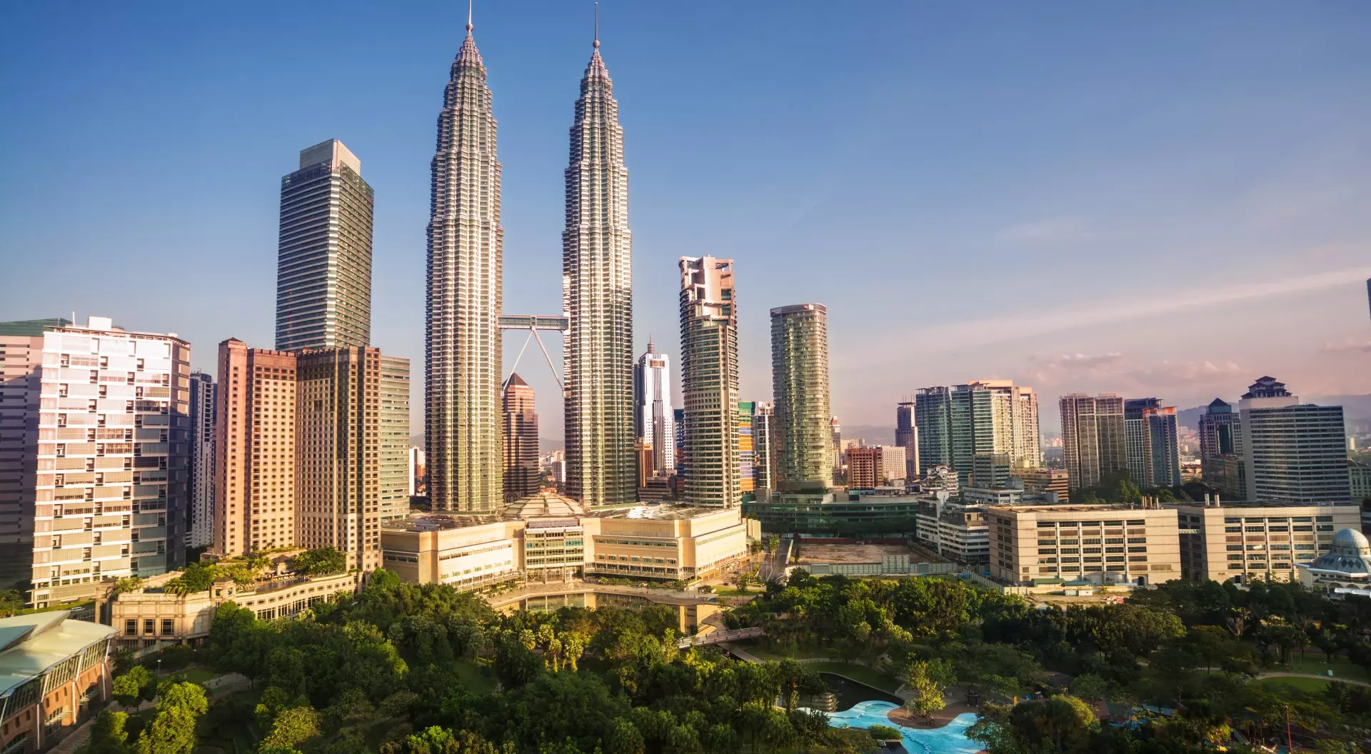 Kuala Lumpur, Malaysia Petronas Towers and Landscape, Kuala Lumpur, Malaysia