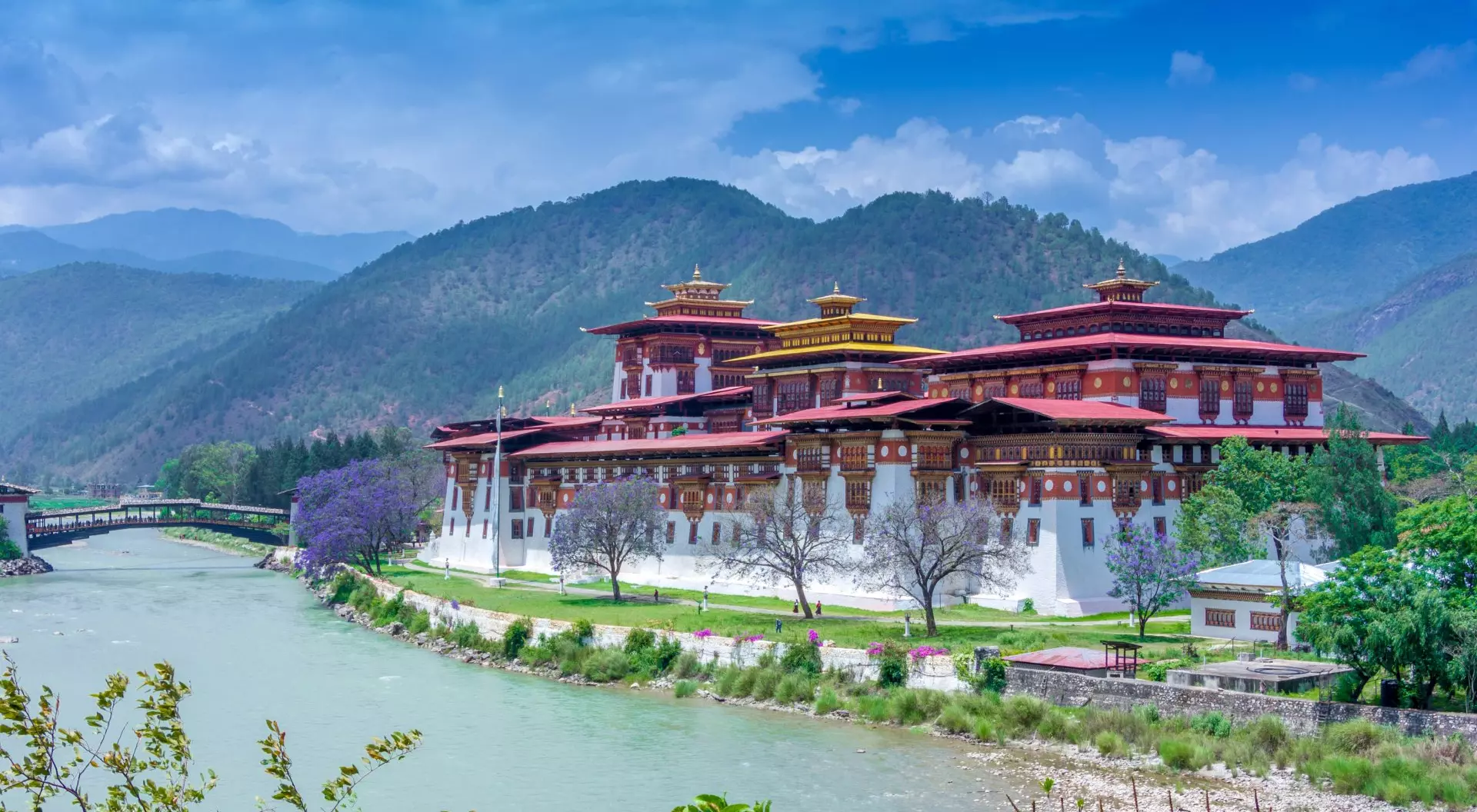 Punakha Dzong also know as Pungtang Dechen Photrang Dzong, Punakha, Bhutan