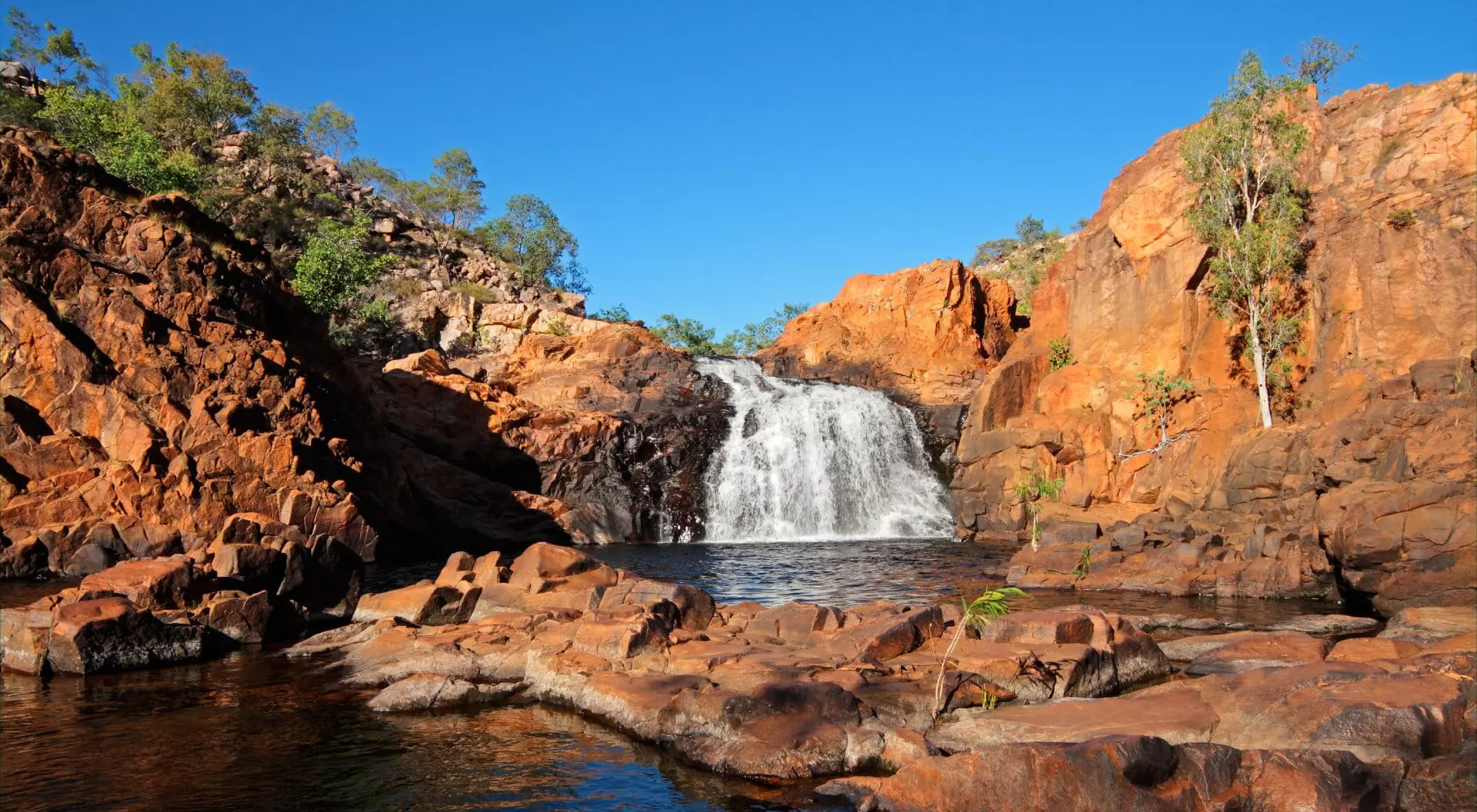 Small Waterfall and Pool, Kakadu National Park, Northern Territory, Australia