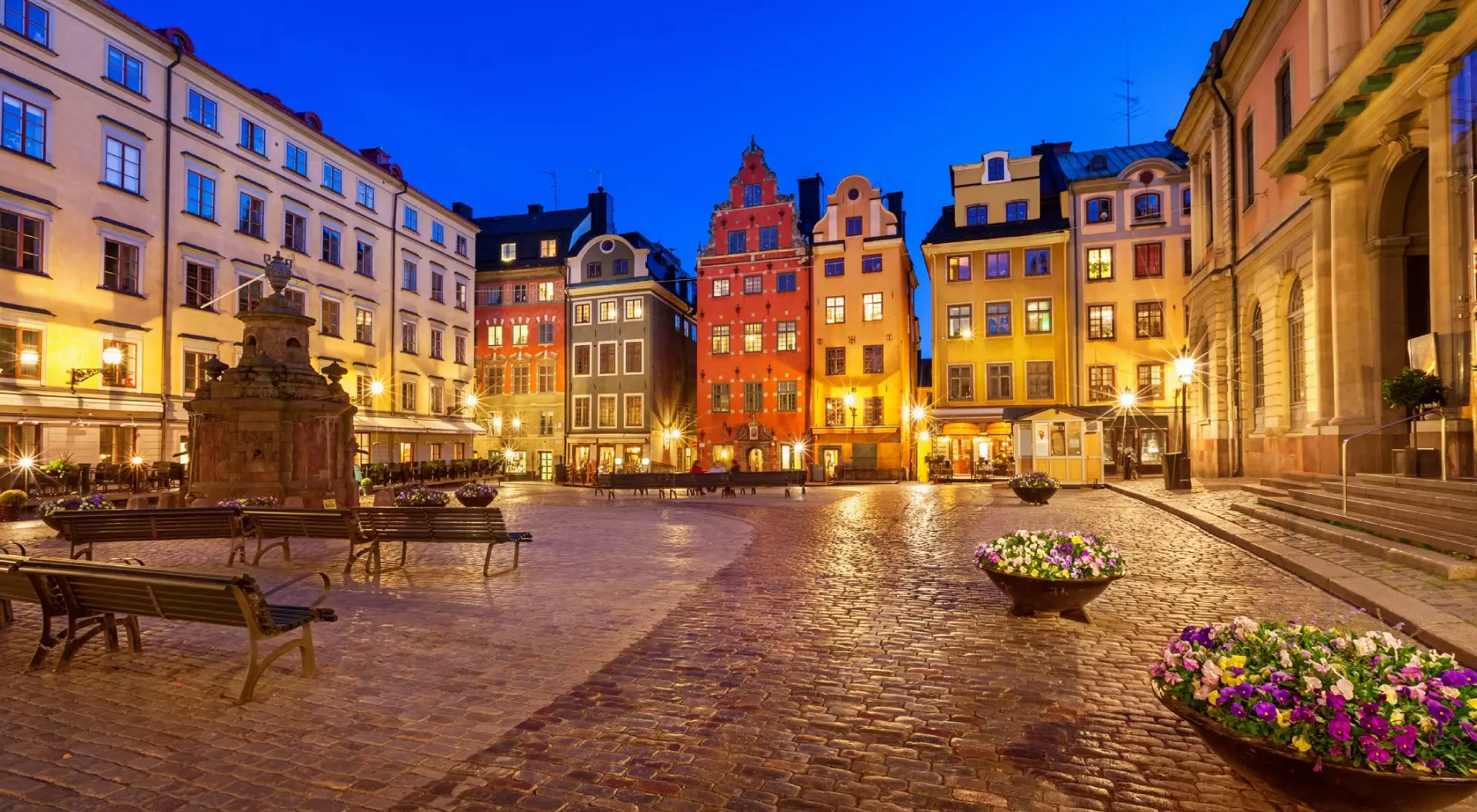 Stortorget town square in old town Stockholm Sweden
