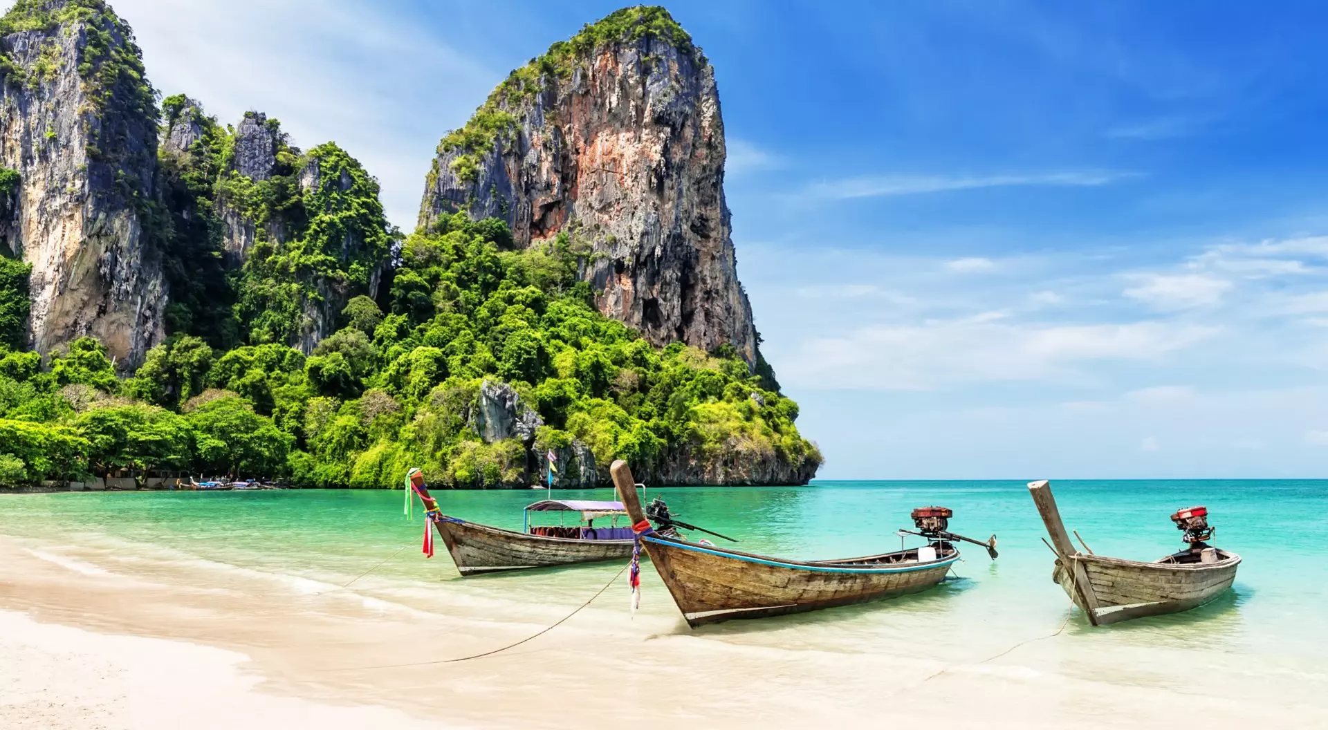 Thailand Thai traditional wooden longtail boat