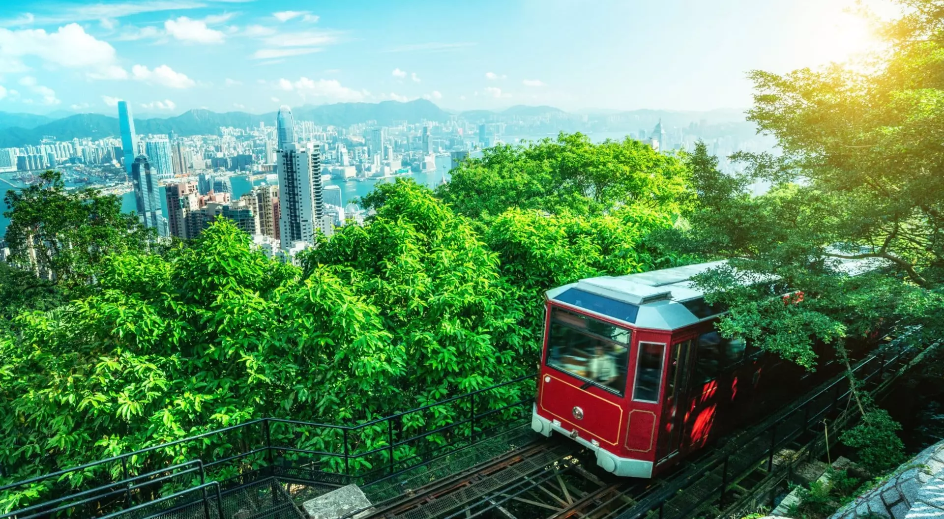  Tourist peak tram in Hong Kong