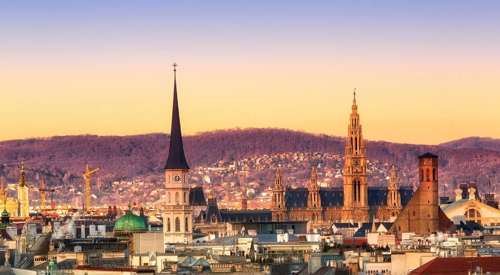 Vienna Skyline at Sunset, Austria