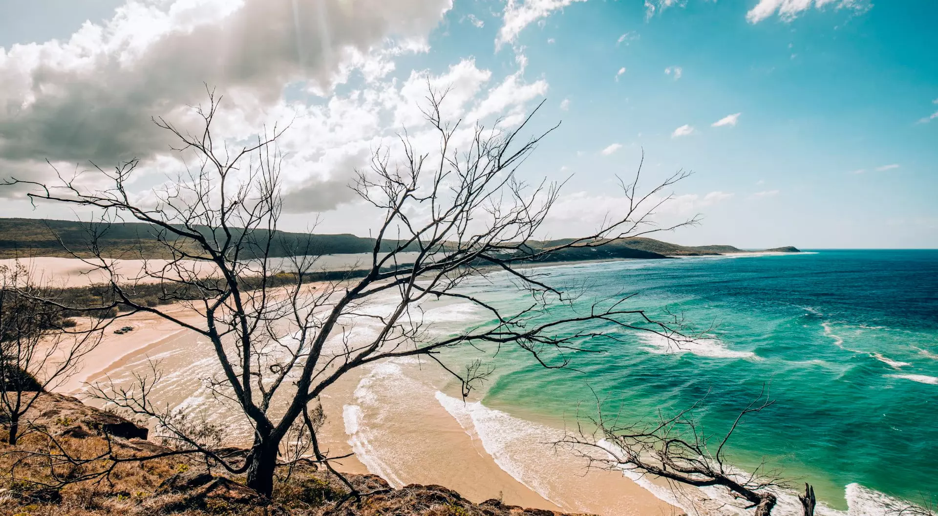 Fraser Island, Australia View of the beach from Indian Head on Fraser Island, Australia.