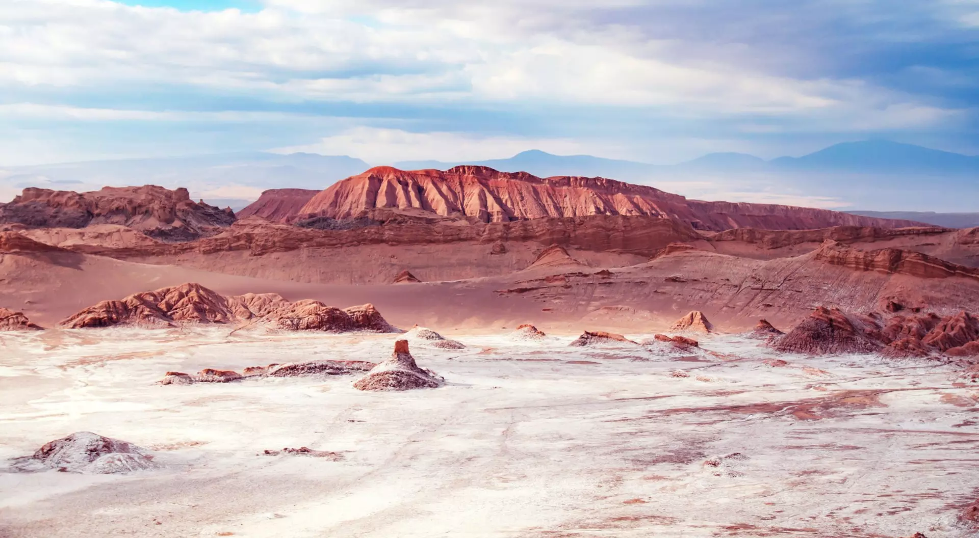 Atacama Desert, Chile The red rocks and earth of the Atacama Desert in the northern reaches of Chile.