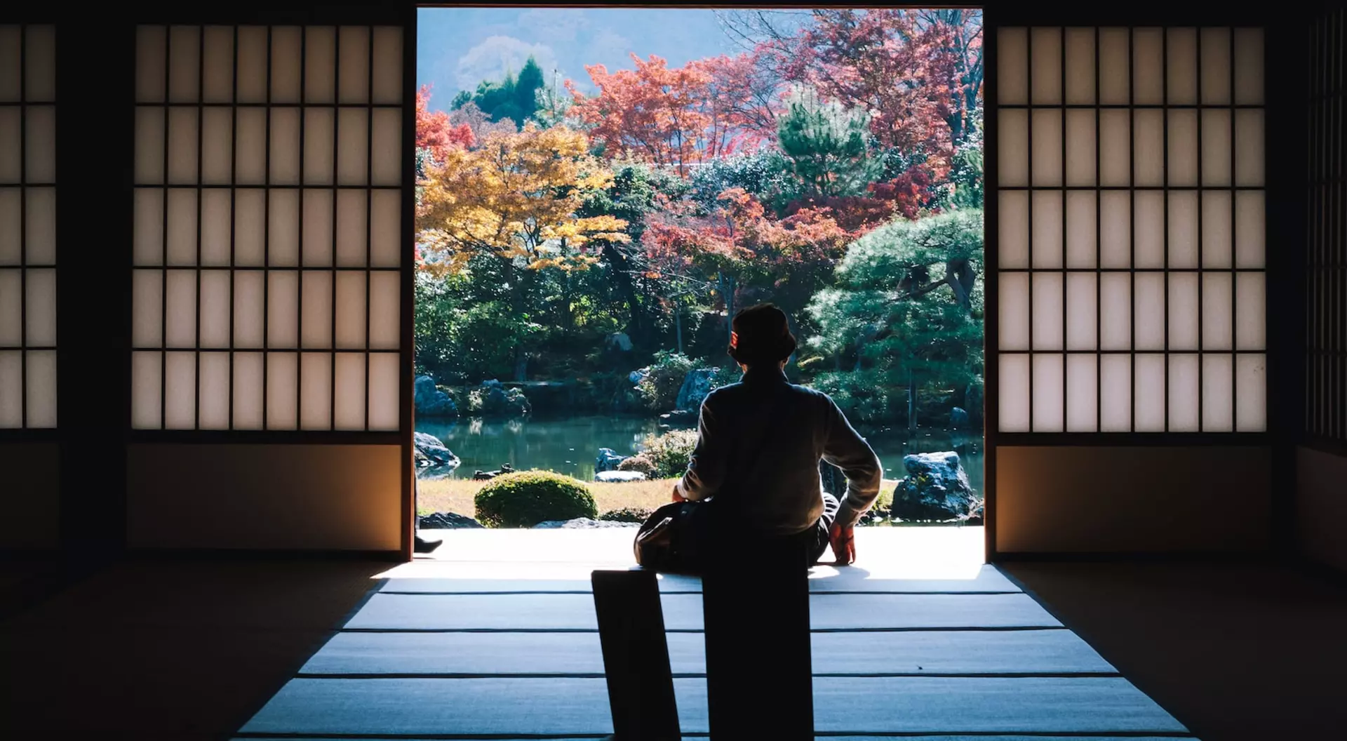 silhouette of man near outside