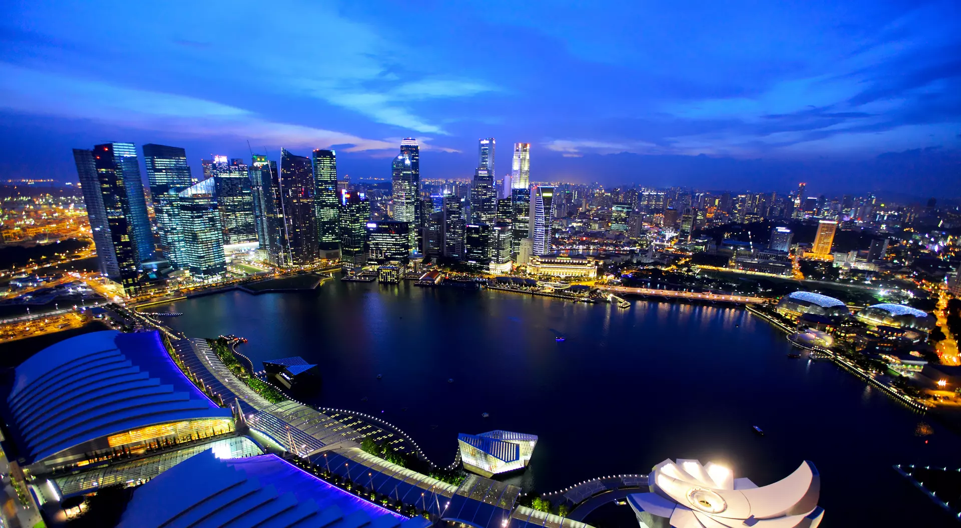 Singapore by night.