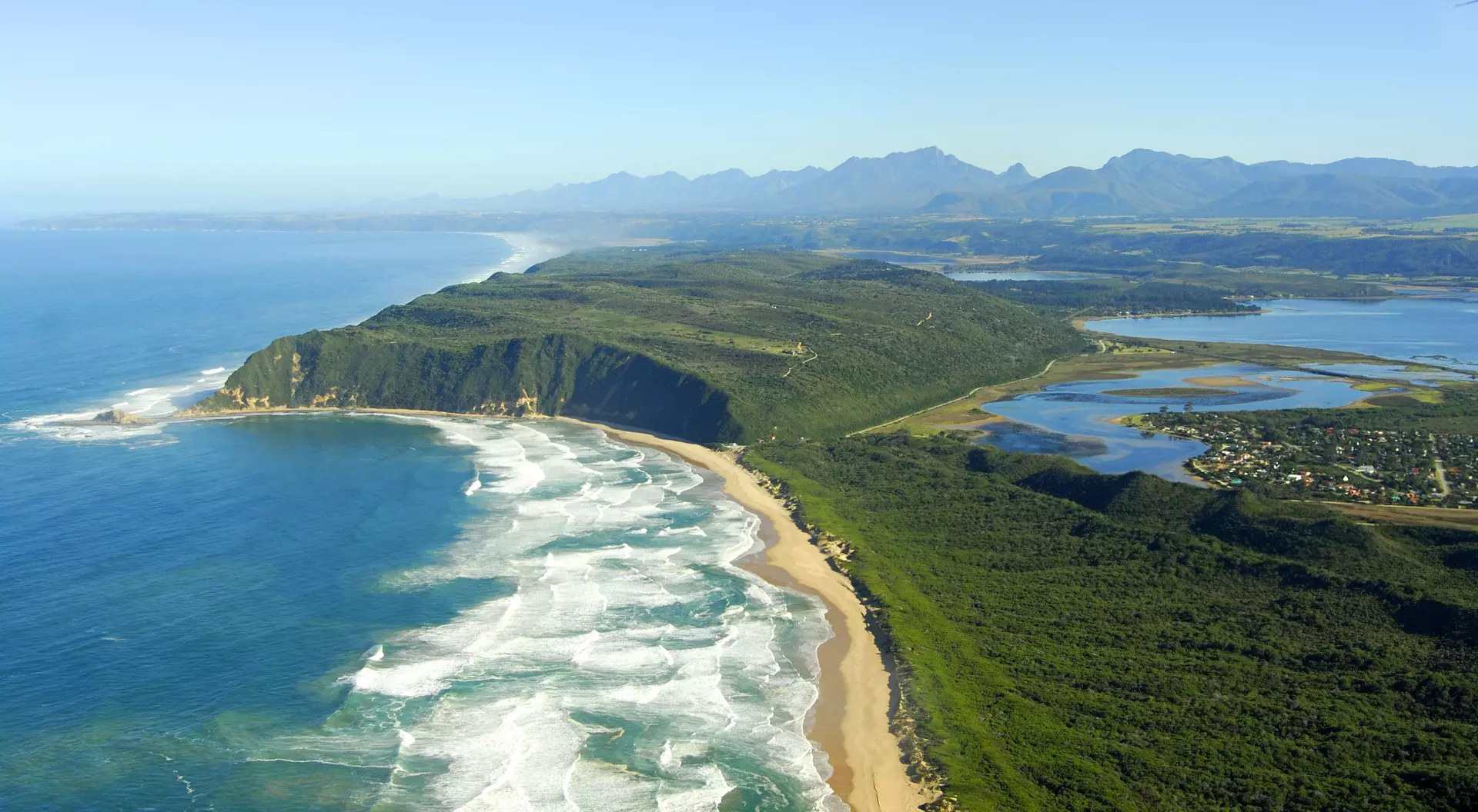 South Africa Aerial View of Sedgefield, Garden Route, South Africa