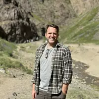 Steve Hope at Yolyn Am Gorge in Mongolia