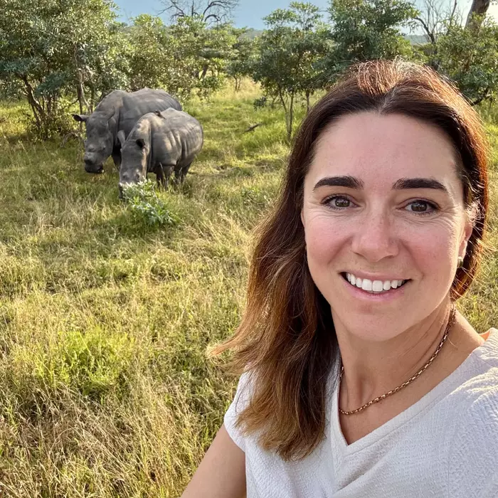 Bronwyn Hodge in South Africa