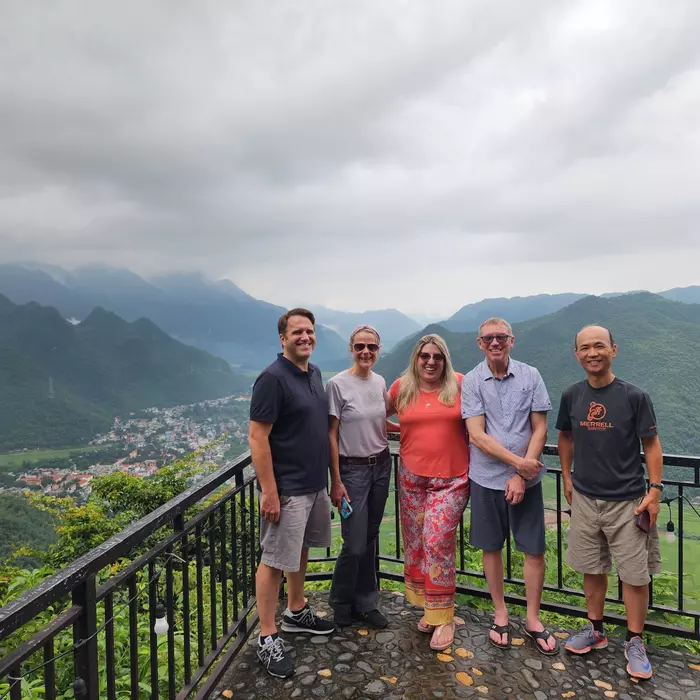A group of Goway Destination Specialists at Mai Chau viewpoint