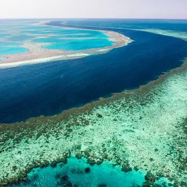 Great Barrier Reef aerial view 