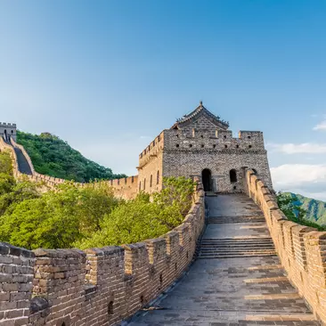 The Great Wall of China at Mutianyu north of Beijing in China.