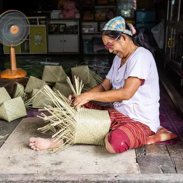 Basket weaving, thailand