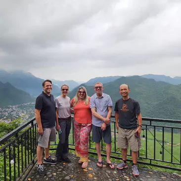 A group of Goway Destination Specialists at Mai Chau viewpoint