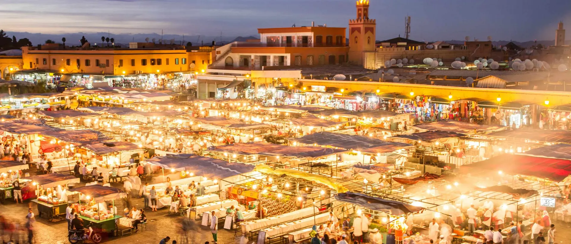 The famous Djemaa El Fna, Marrakesh's main square. Djemaa El Fna, Marrakesh's main square in Morocco.