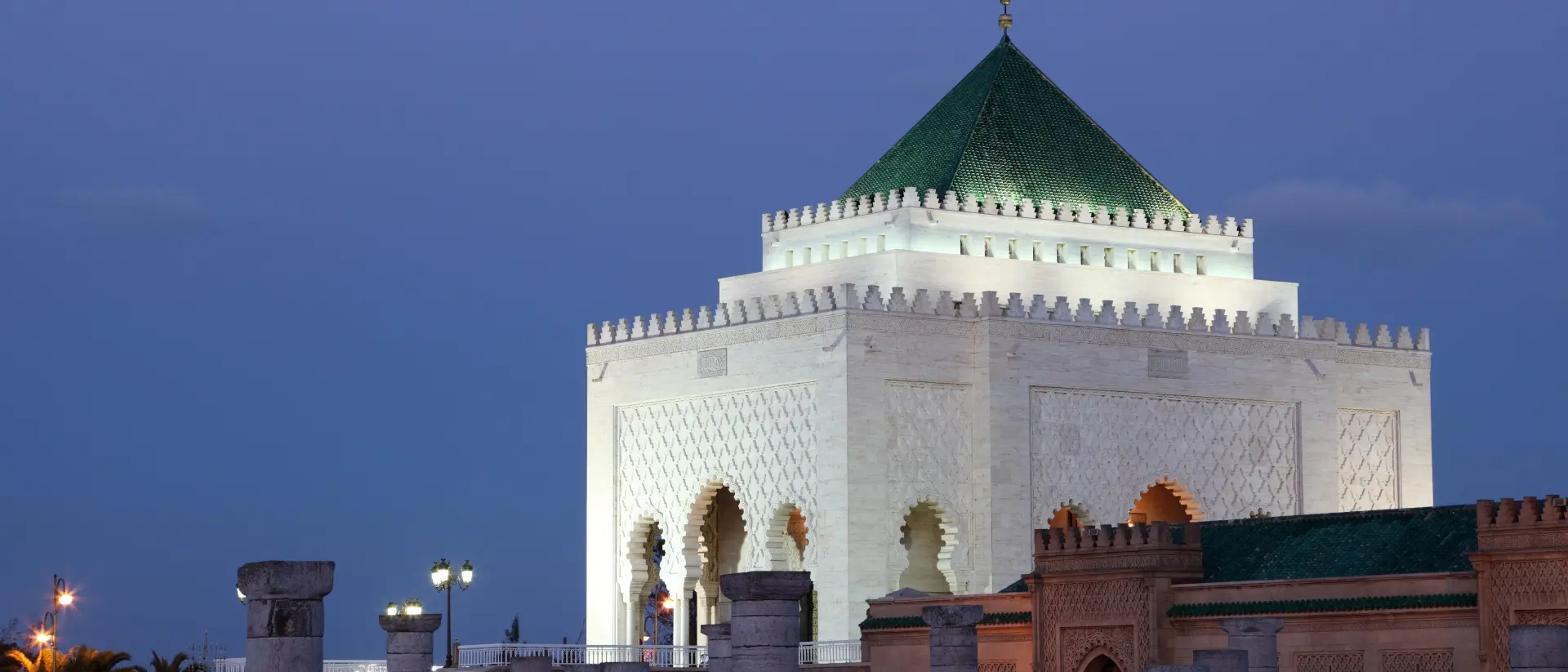 Mausoleum of Mohammed V at dusk Mausoleum of Mohammed V at dusk in Rabat Morocco