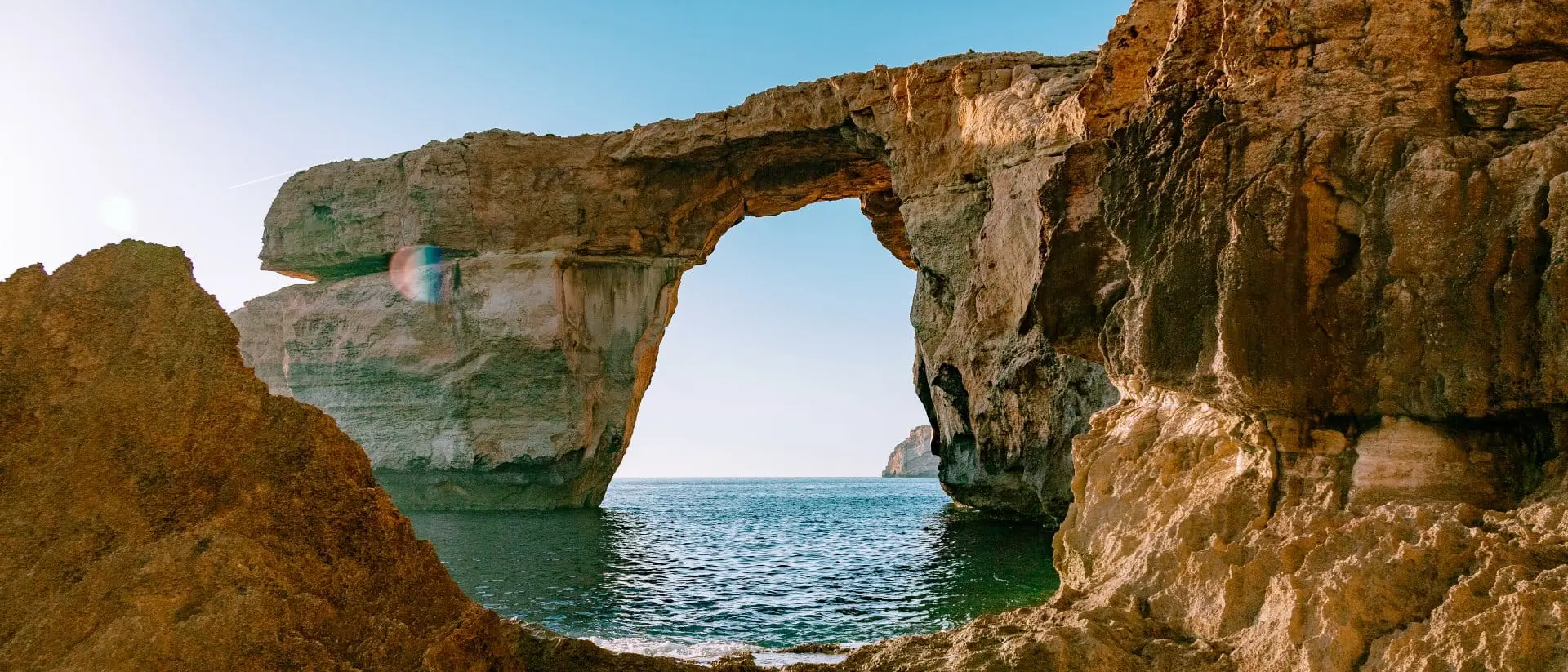 Gozo Island, Malta Azure window of the Gozo island - lime rock in a shape of arch (window) standing in the sea