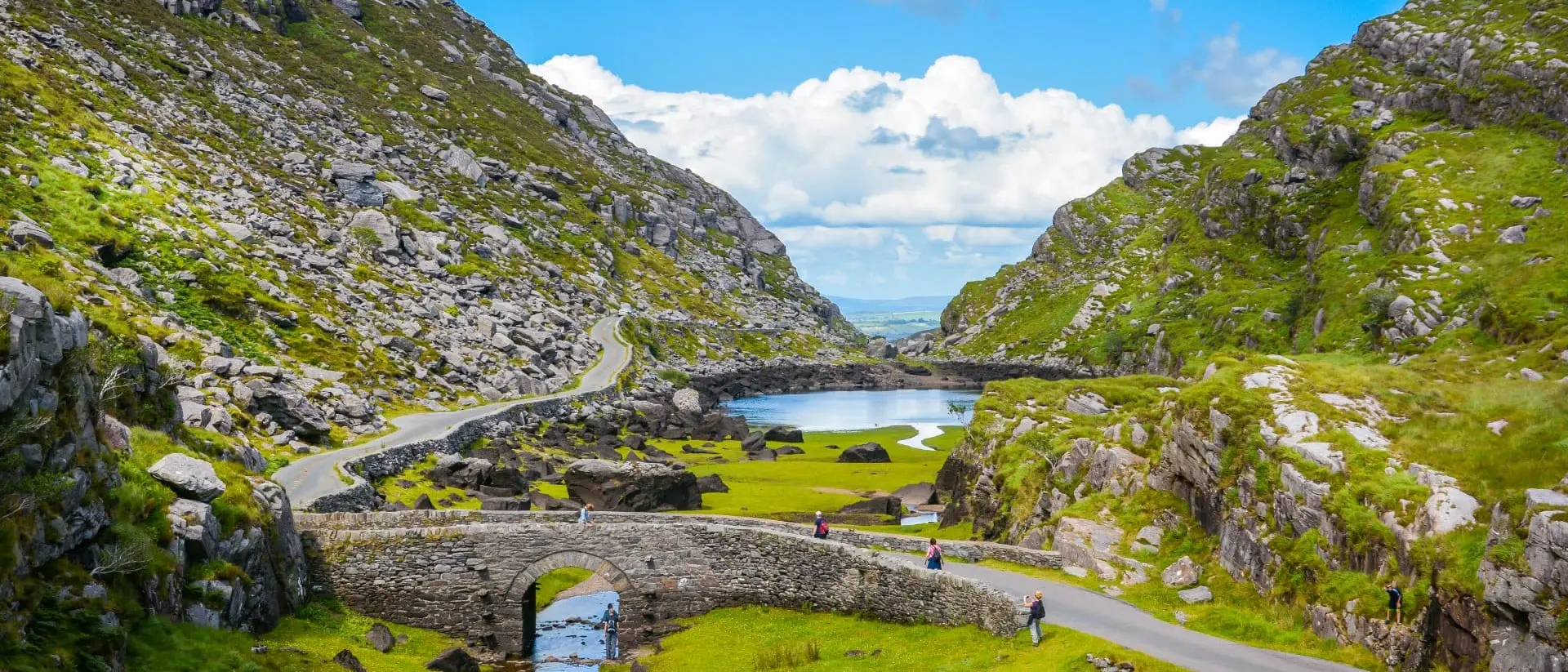 Scenic view of Gap of Dunloe