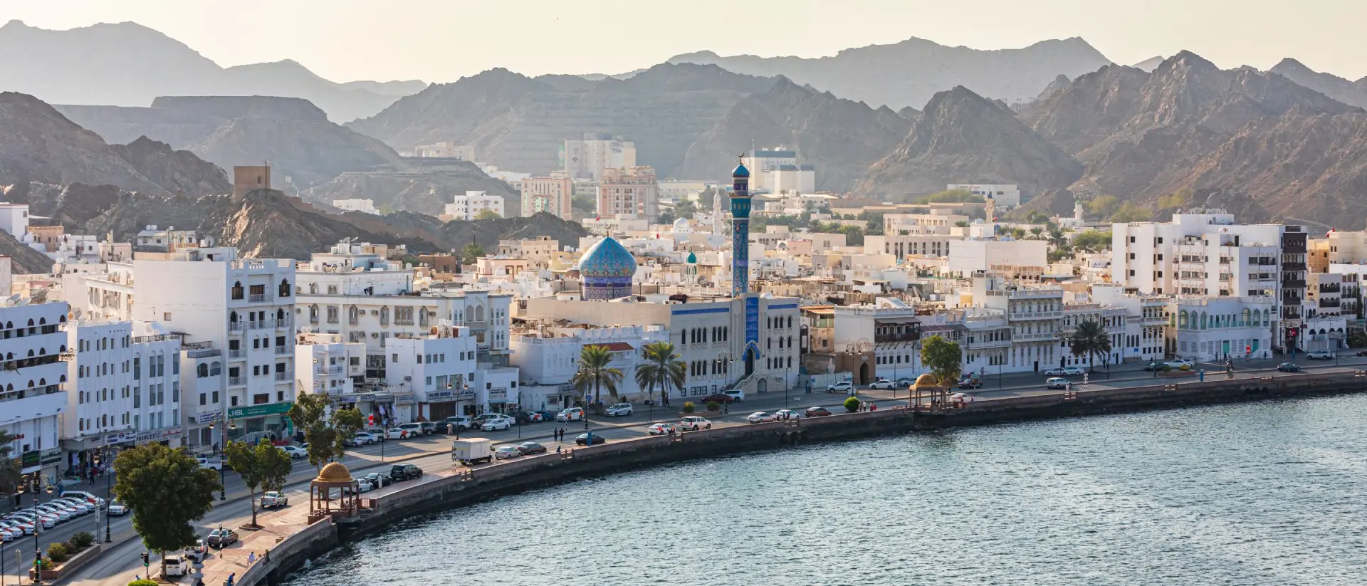 Muttra Harbor The waterfront and harbor in Muttra, one of Oman's port locations