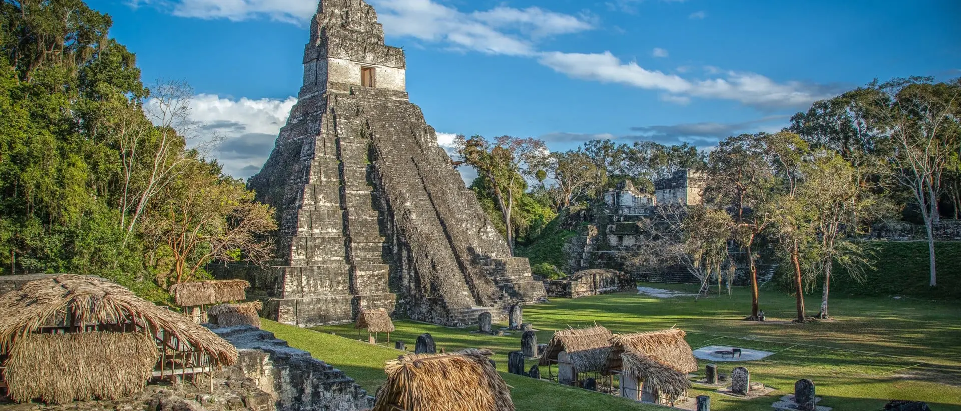 Temple of the Jaguar Tikal Temple I located at Tikal, one of the largest cities and archaeological sites of the pre-Columbian Maya civilization in Mesoamerica