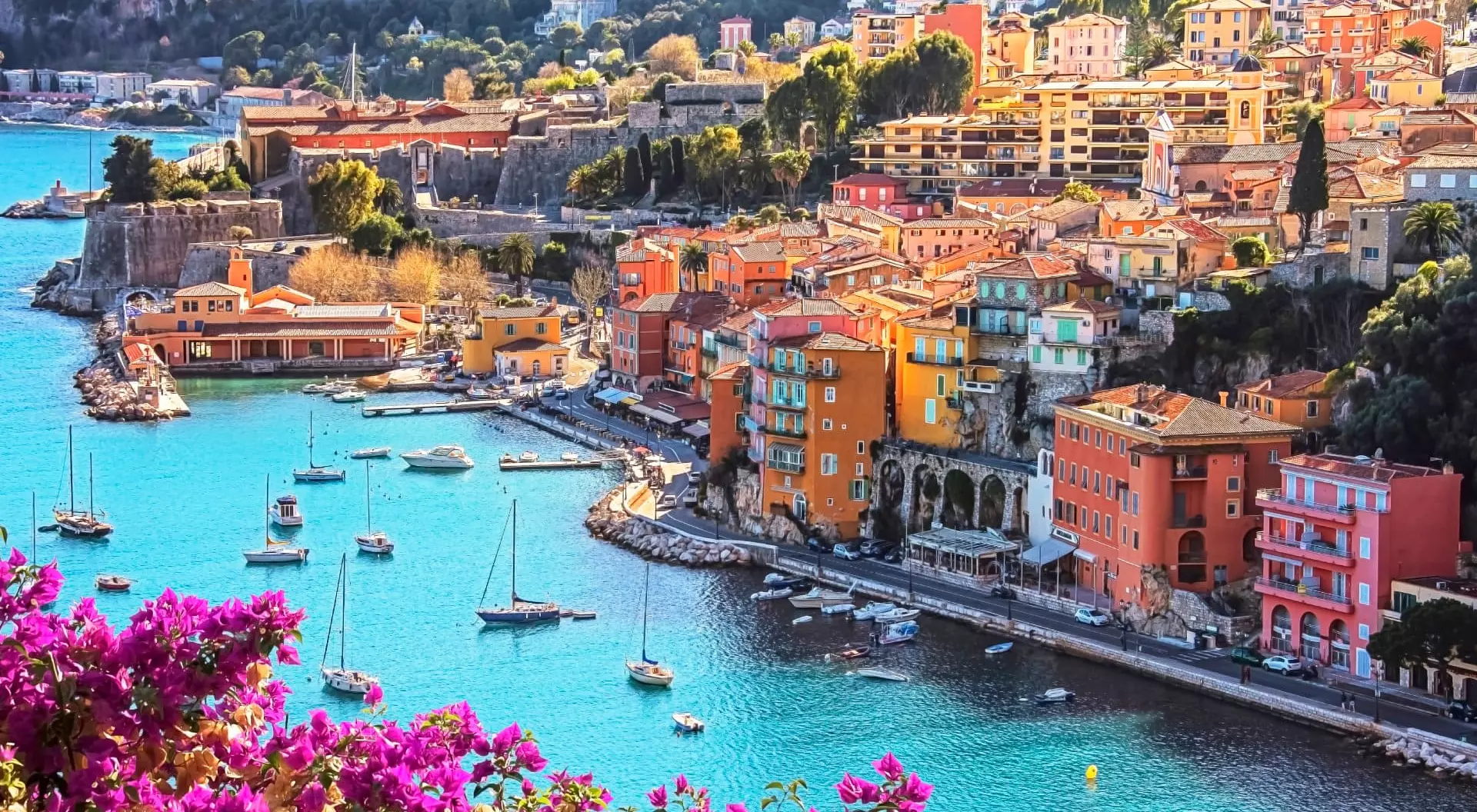 French Riviera Villefranche-sur-mer on the French Riviera in summer