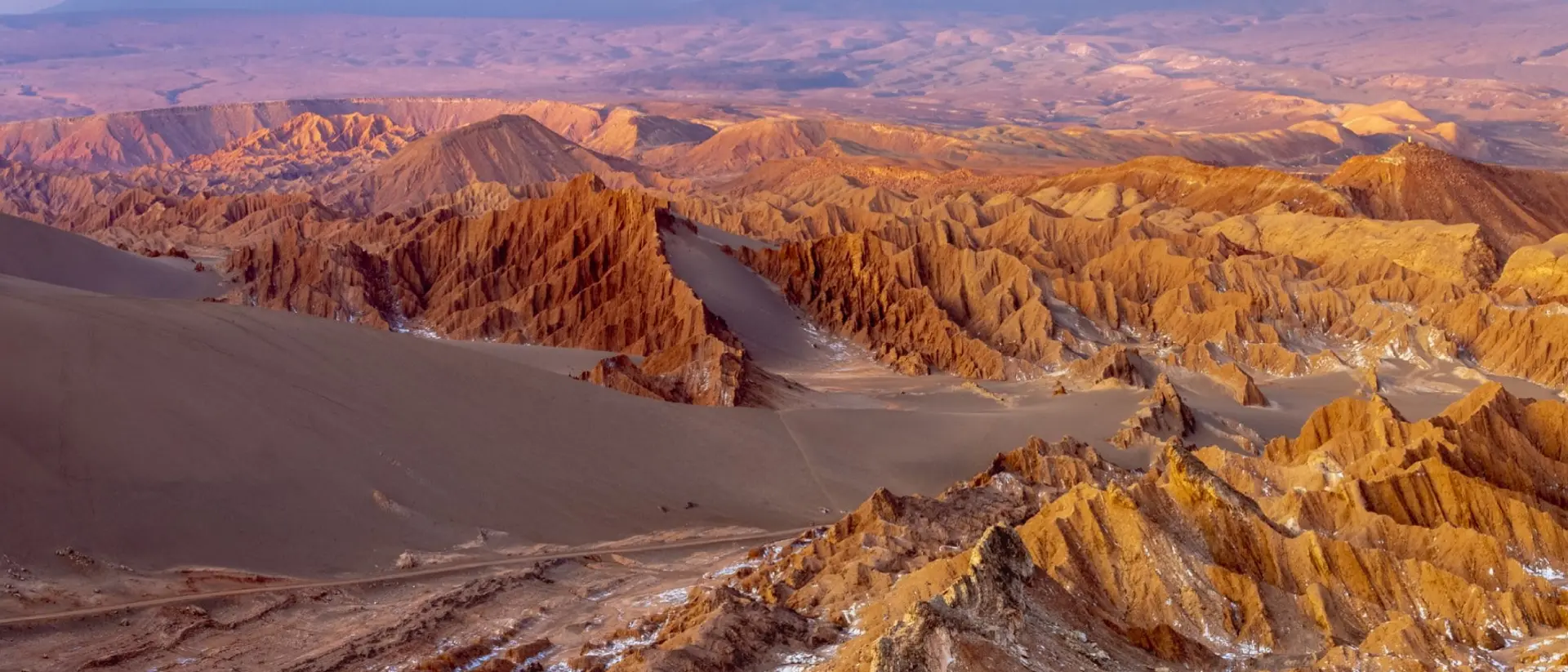Moon Valley, Valle de la Luna at sunset