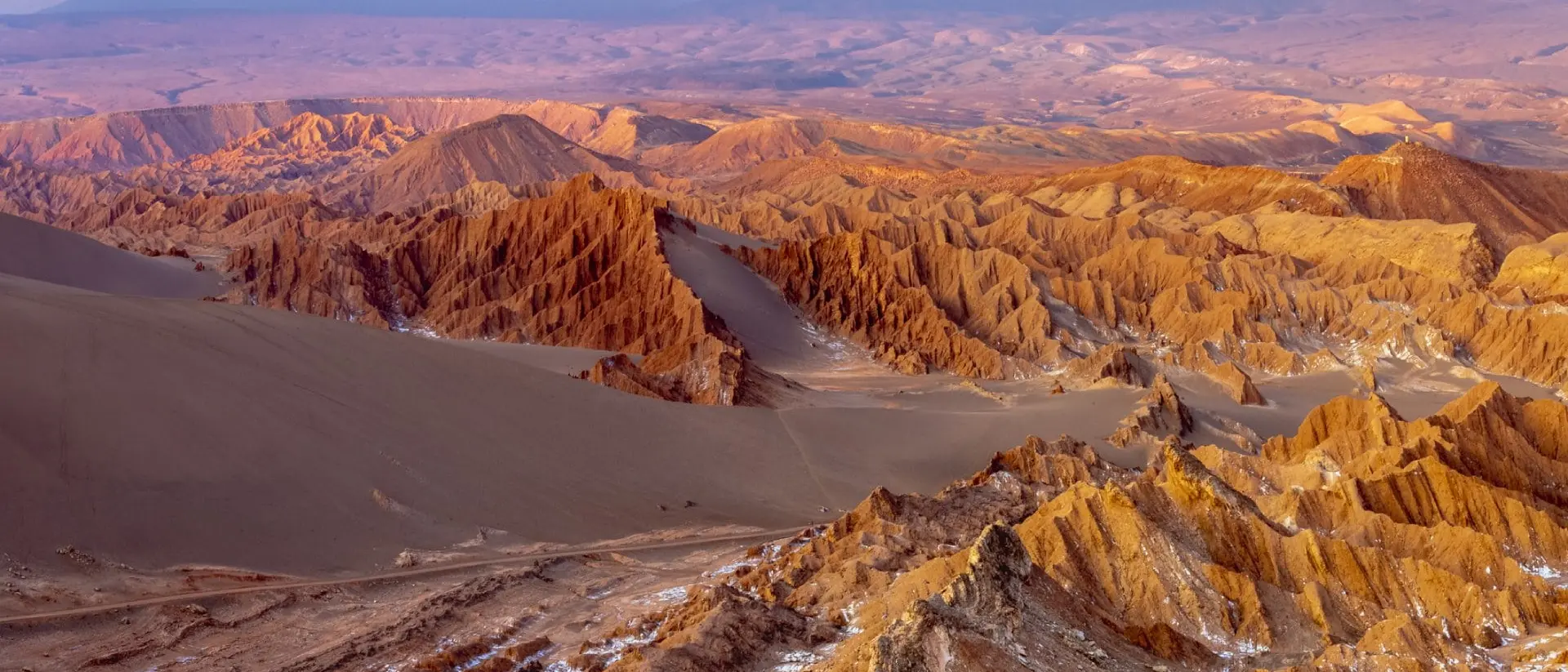 Moon Valley, Valle de la Luna at sunset