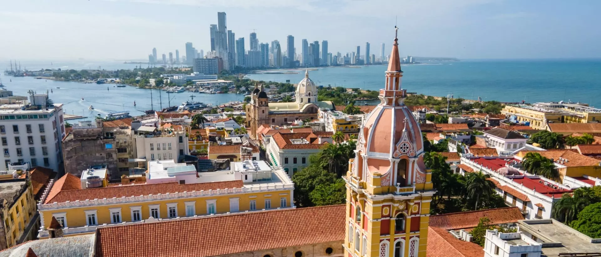 A high angle view of Cartagena city