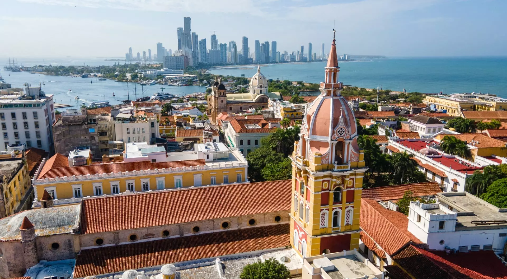 A high angle view of Cartagena city