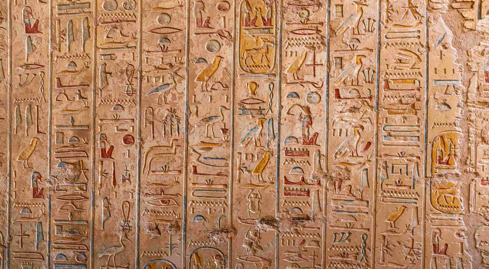 Hieroglyphics on a tomb in Luxor