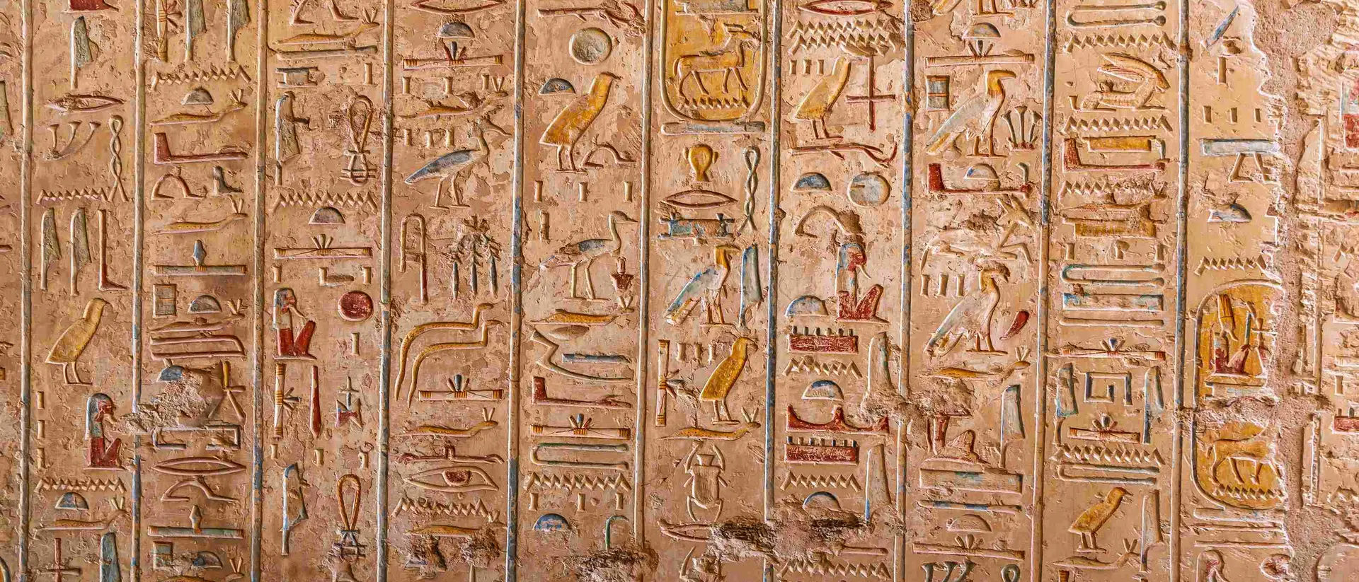 Hieroglyphics on a tomb in Luxor