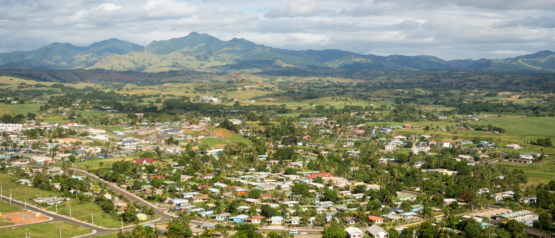 Nadi, Fiji aerial view of Nadi, the capital town of Fiji