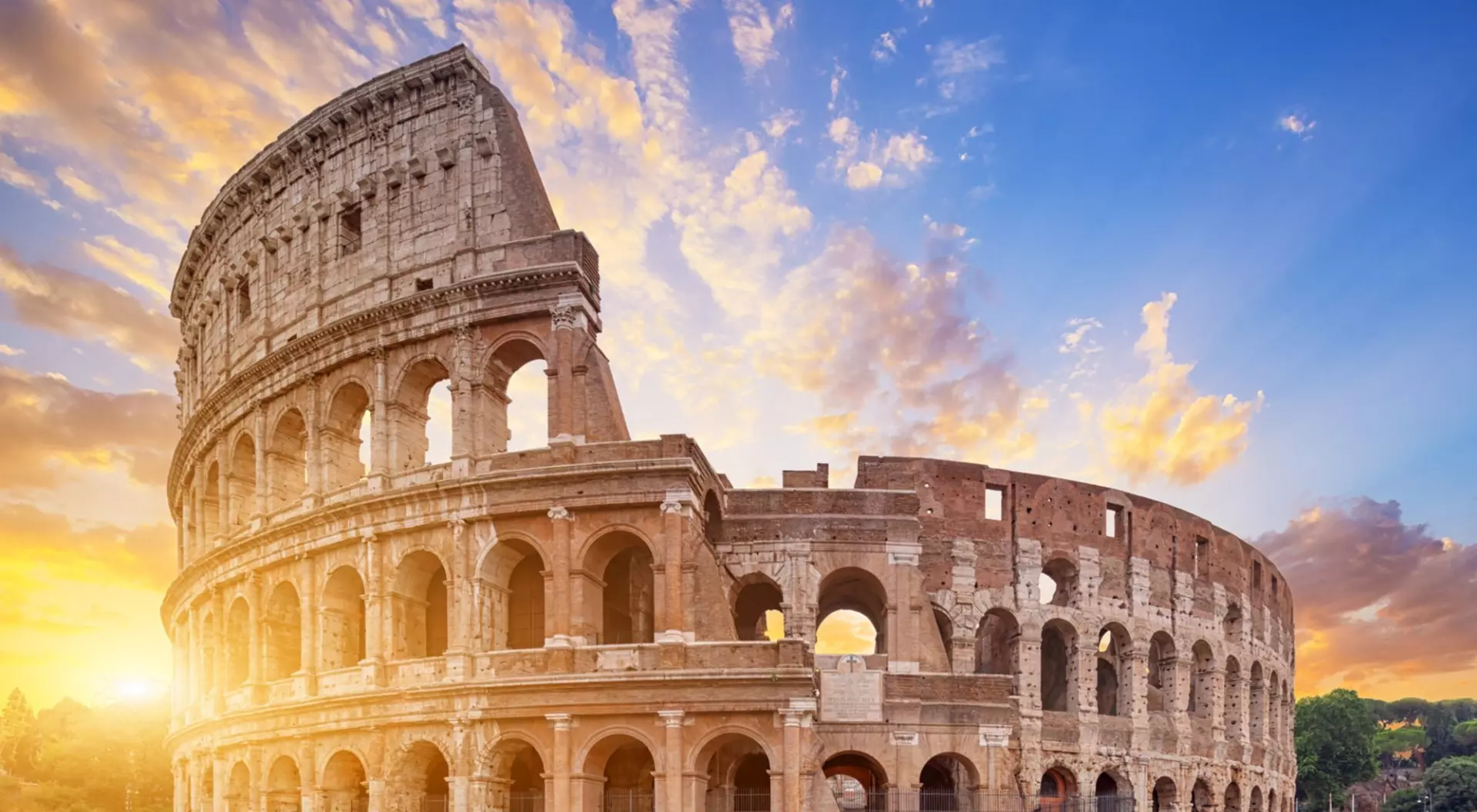 sunrise rome coliseum