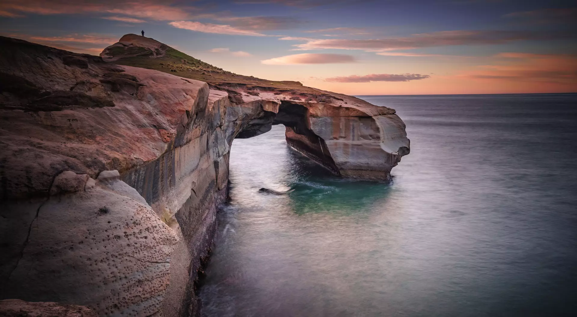 Archway to Harmony, Tunnel Beach A sunrise long exposure at Tunnel Beach, Dunedin - New Zealand