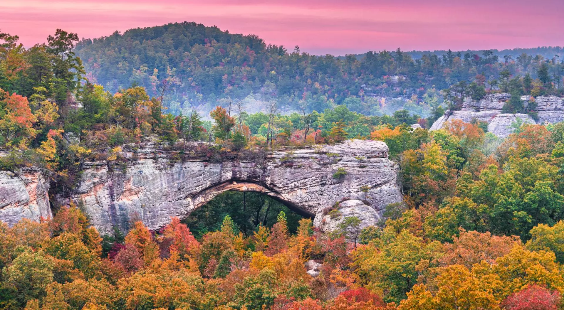 Daniel Boone National Forest, Kenucky, USA at the Natural Arch