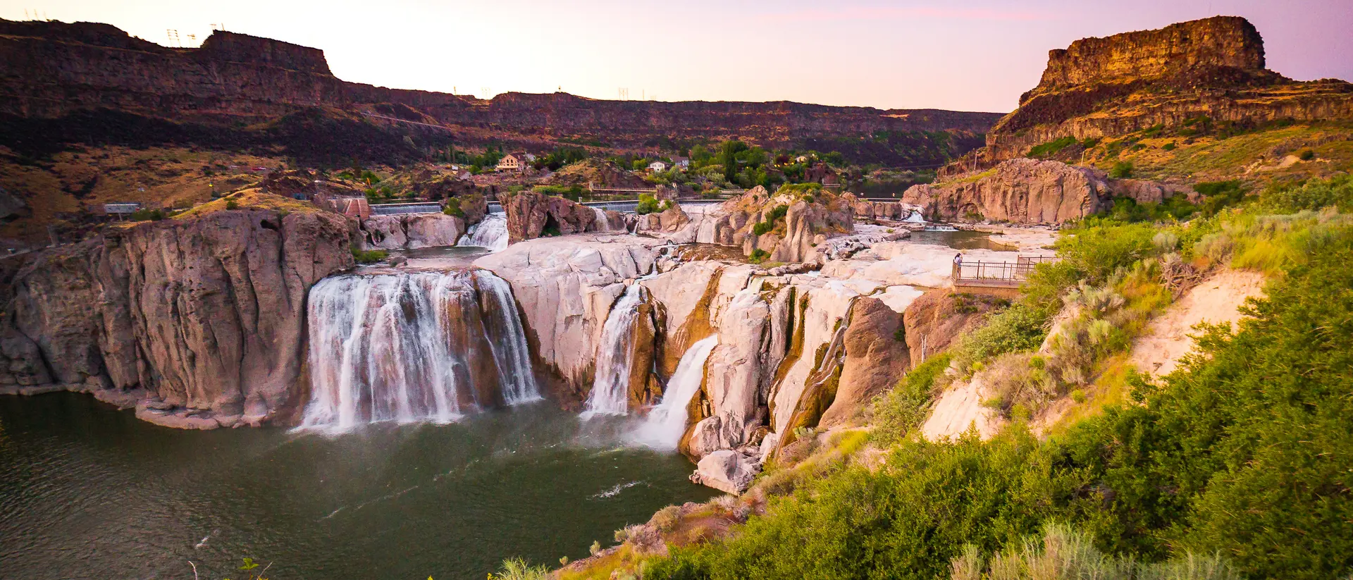 Shoshone Falls Scenic panorama of Shoshone Falls and dramatic canyon, Twin Falls, Idaho, USA