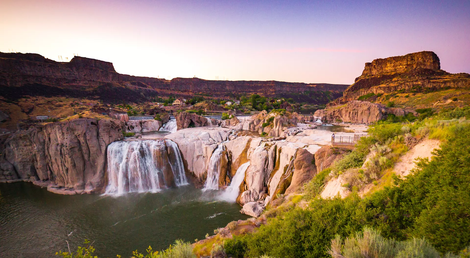 Shoshone Falls Scenic panorama of Shoshone Falls and dramatic canyon, Twin Falls, Idaho, USA